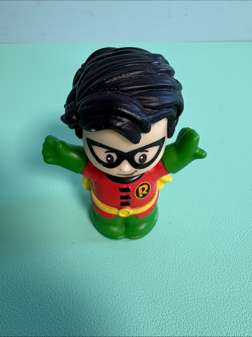Fisher Price Little People DC Super Friends Robin Figurine Toy, Kids Toy